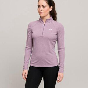 NWT Under Armour Tech™ Twist Women's ½ Zip Purple Heather